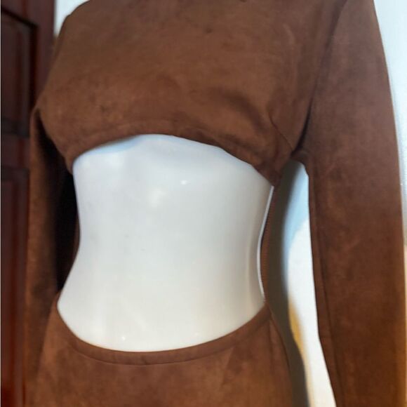 So real jumpsuit cutout onepiece catsuit jumper romper open cutout stomach new - Picture 4 of 7